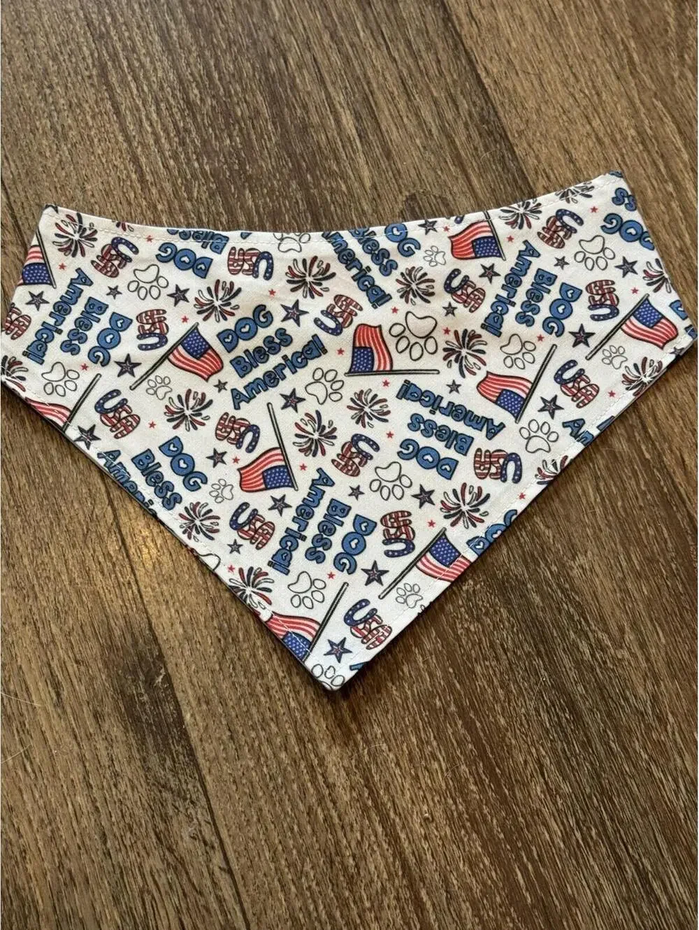 Dog/Cat Bandana 4th Of July **REVERSIBLE** 2 Snaps For Easier Sizing Handmade